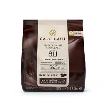 400g chokoladeknapper fra Callebaut med 54,4 % kakao