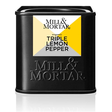 Mill & Mortar dåse med 50 g Triple Lemon Pepper