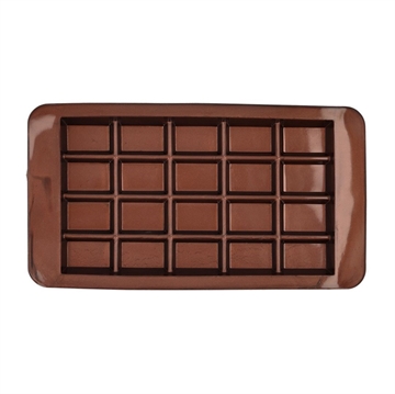 Hver form har plads til 20 stk chokolader