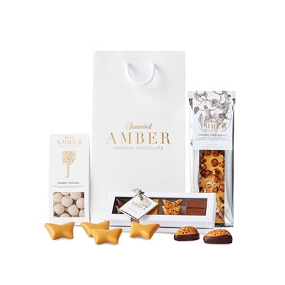 Gavepose med et udvalg af de mest populære Amber produkter
