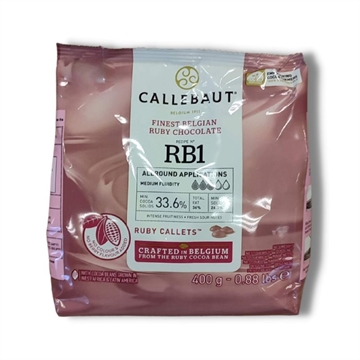 Ruby overtrækschokolade med naturlig lyserød farve og frisk og syrlig smagsnoter
