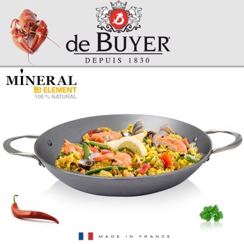 Stegepande med 2 håndtag Ø32 cm - mineral B serien fra De Buyer