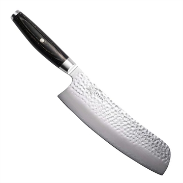 Konata kniv i rustfrit stål med sort bøg træhåndtag