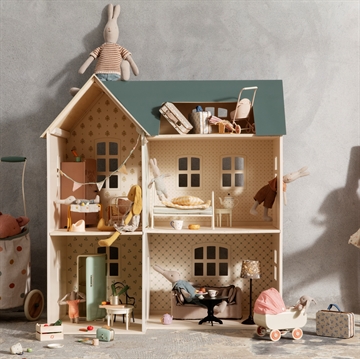 Maileg dukkehus med møbler og kaniner