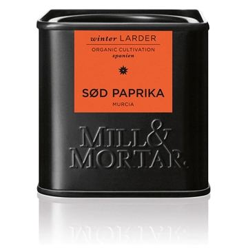 Dåse med 50 g økologisk sød paprika fra Spanien